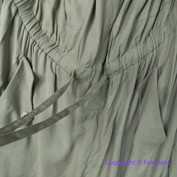 New! Eloquii Plus size Off The Shoulder Utility green‎ Jumpsuit , size 22 - Picture 7 of 15